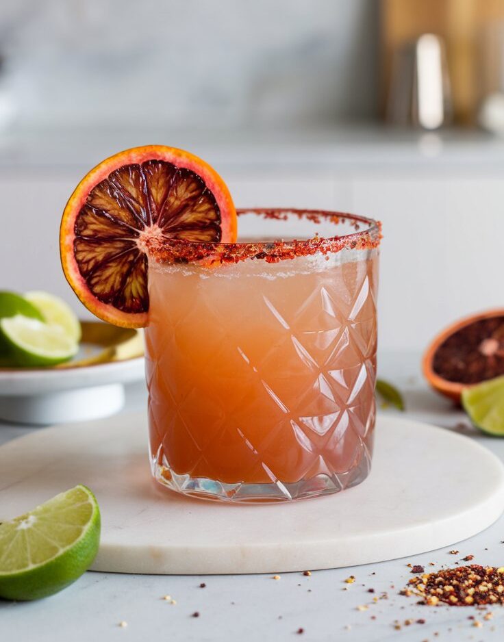 Bold & Smoky Blood Orange Mezcal Margarita Recipe